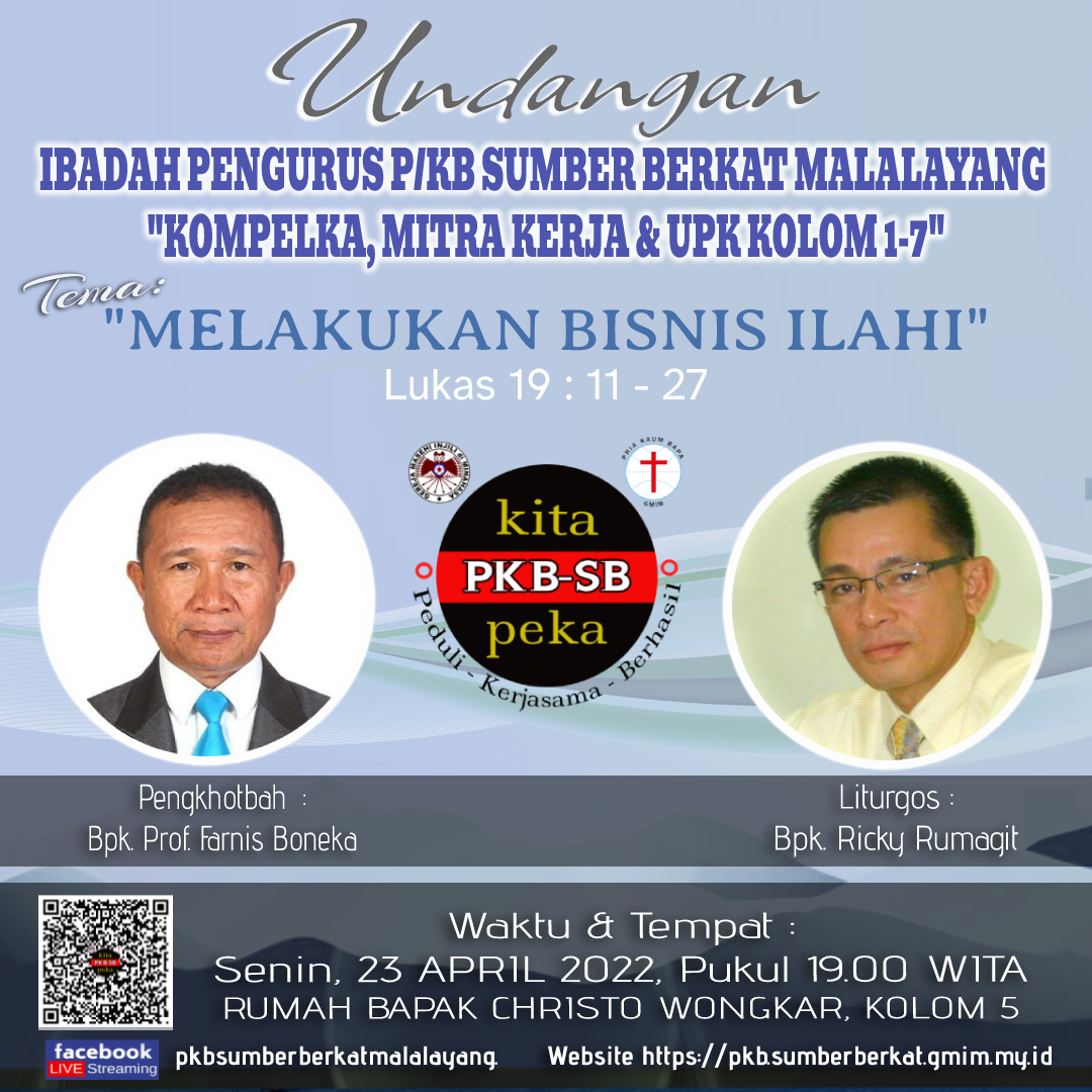 Undangan Ibadah Pengurus P/KB SB